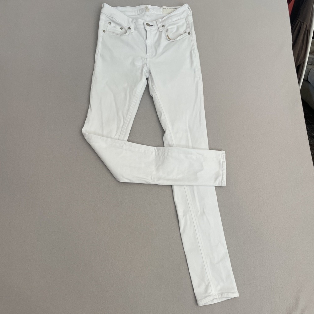 Rag & Bone Skinny Jeans Women 28‎ White STRETCH Mid Rise Style W15020545BRW EUC